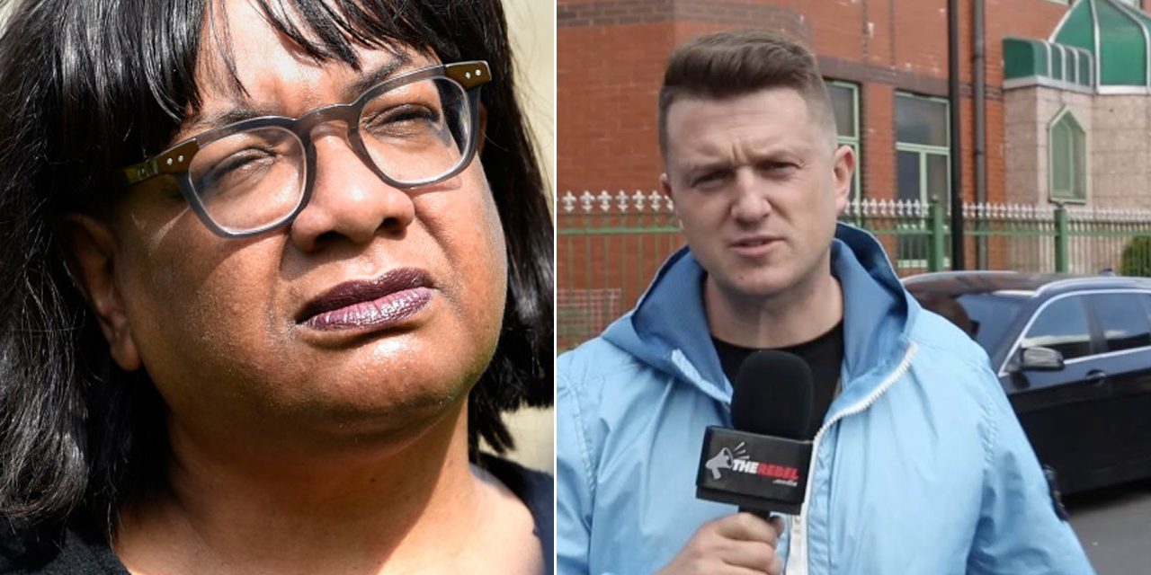 Click to enlarge Dianne Abbott, Tommy Robinson