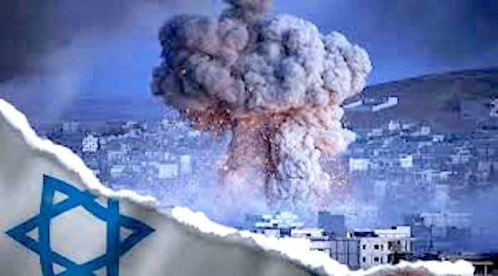 Click to enlarge Israeli missile strike/flag