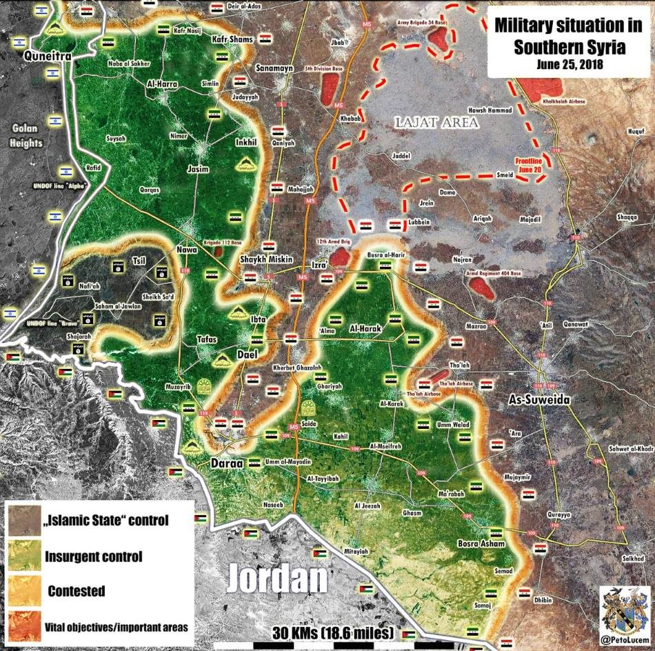 Click to enlarge daara area southwest Syria June 25