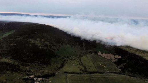 The National Police Air Service helped with an aerial survey of the fire