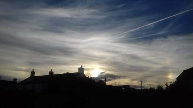 Sundog over Cornwall, UK