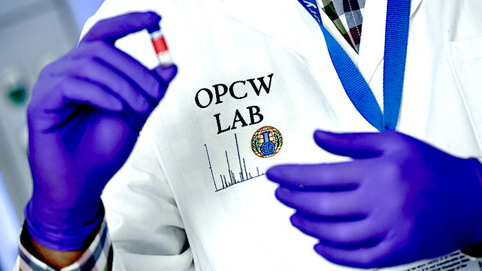 Click to enlarge OPCW lab tech
