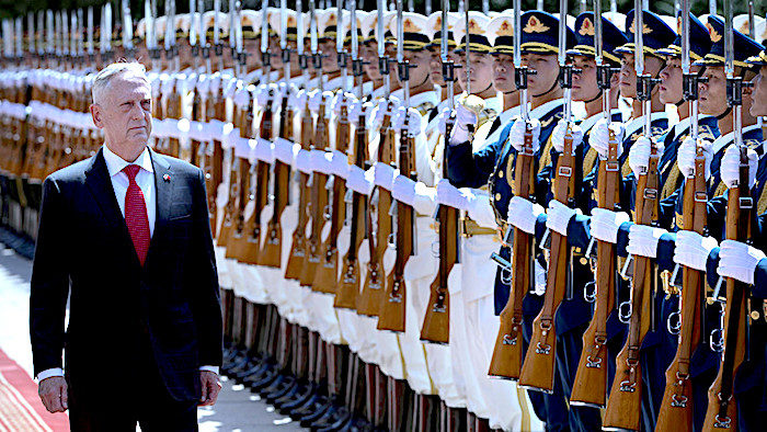 Click to enlarge Mattis China welcome