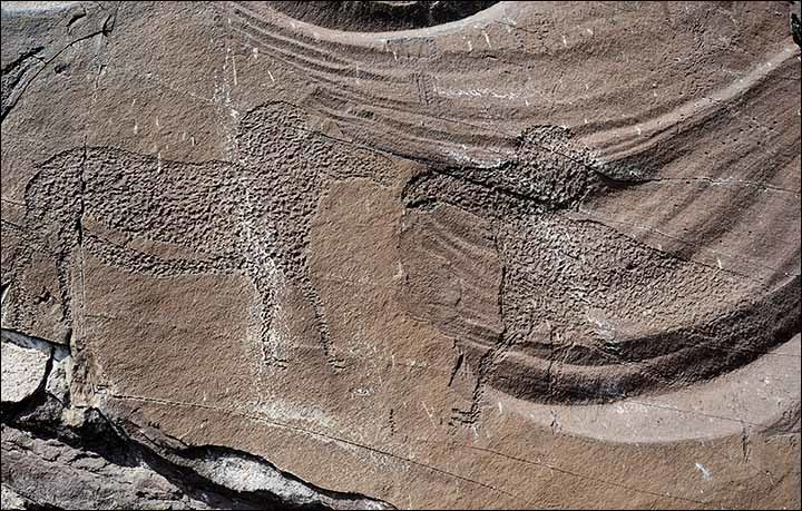 Click to enlarge 5,000 year old rock carving