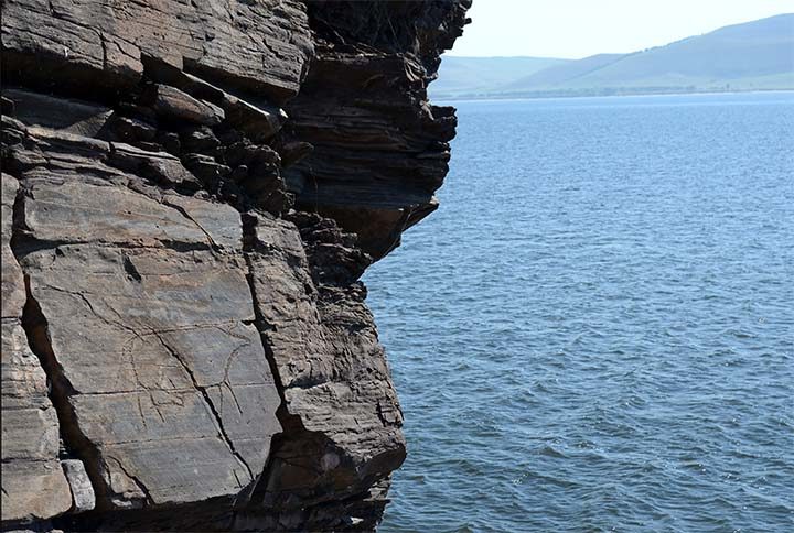 Krasnoyarsk cliff carving