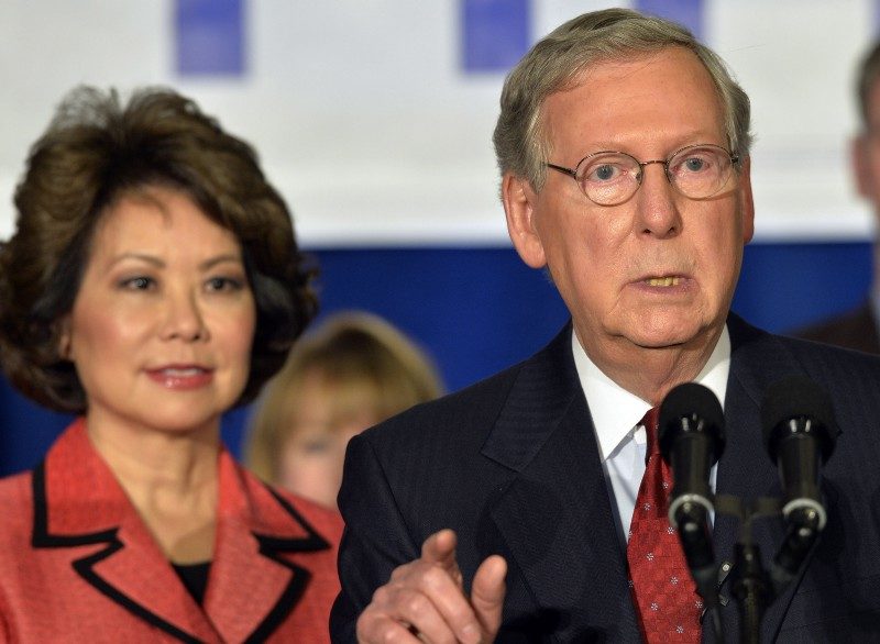 Click to enlarge Elaine Chao Mitch McConnell