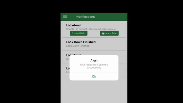 School lockdown app