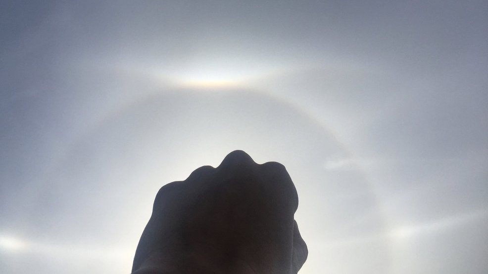 Sun halo over Seattle