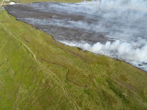 Click to enlarge winter hill fire moorland