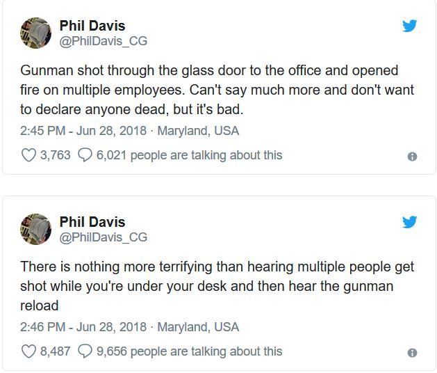tweets capital gazette shooting