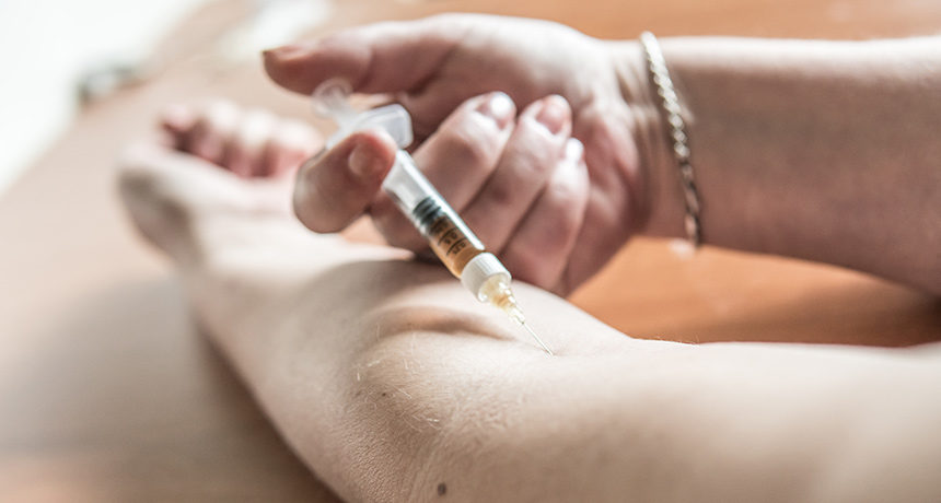 Click to enlarge drug injection