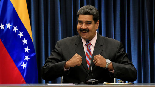 Click to enlarge El presidente de Venezuela, Nicolas Maduro, en el Palacio de Miraflores, Caracas (Veenzuela). 29 de mayo de 2018. / Miraflores Palace / Reuters