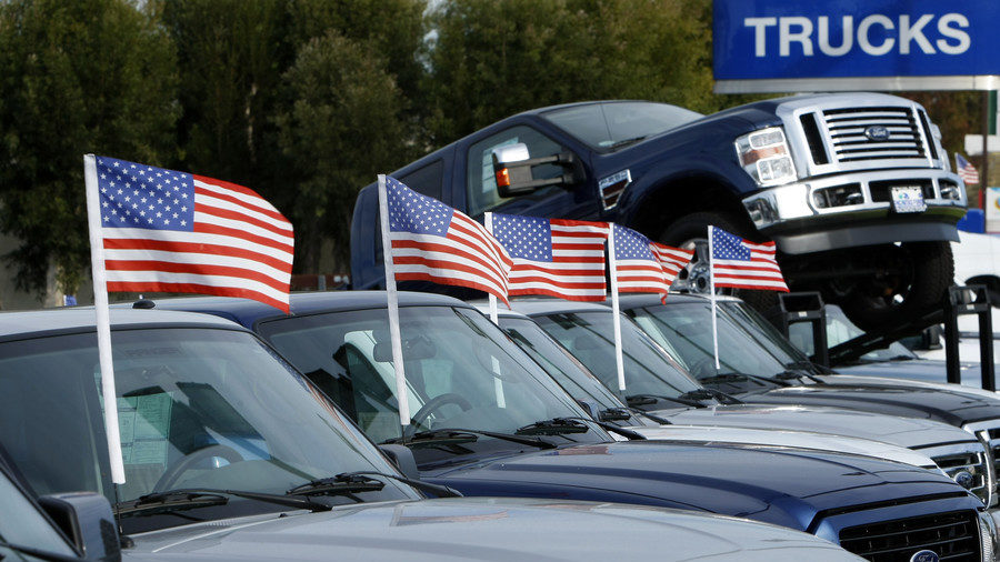 us flag car