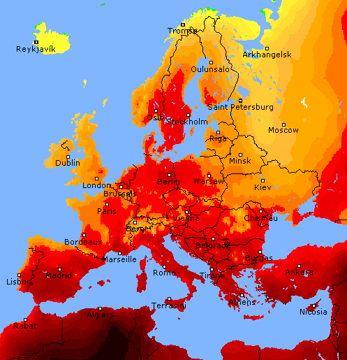 Click to enlarge Europe heatwave