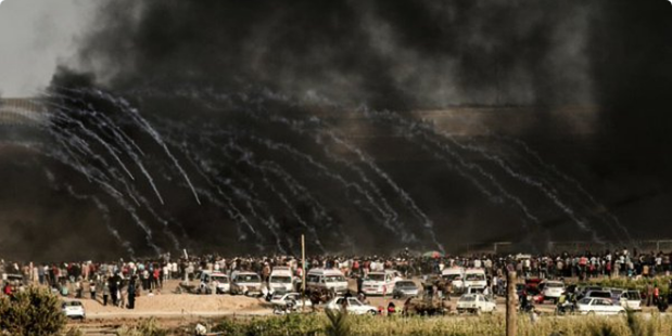 Israeli forces fire tear gas at Palestinian demonstrators