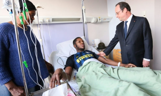 Hollande visting Theo Luhaka