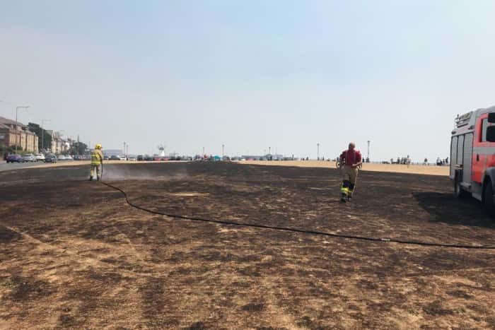 Click to enlarge The fire on Lytham Green