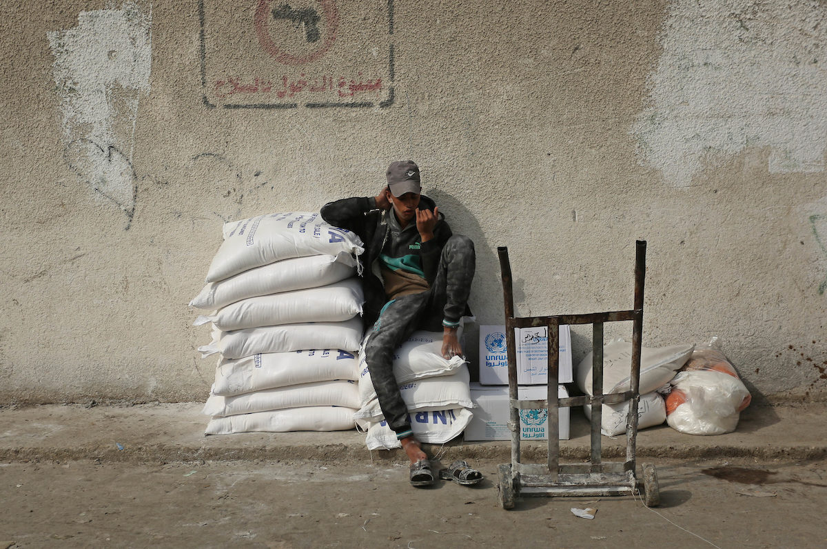 Click to enlarge Palestinian boy refugee camp