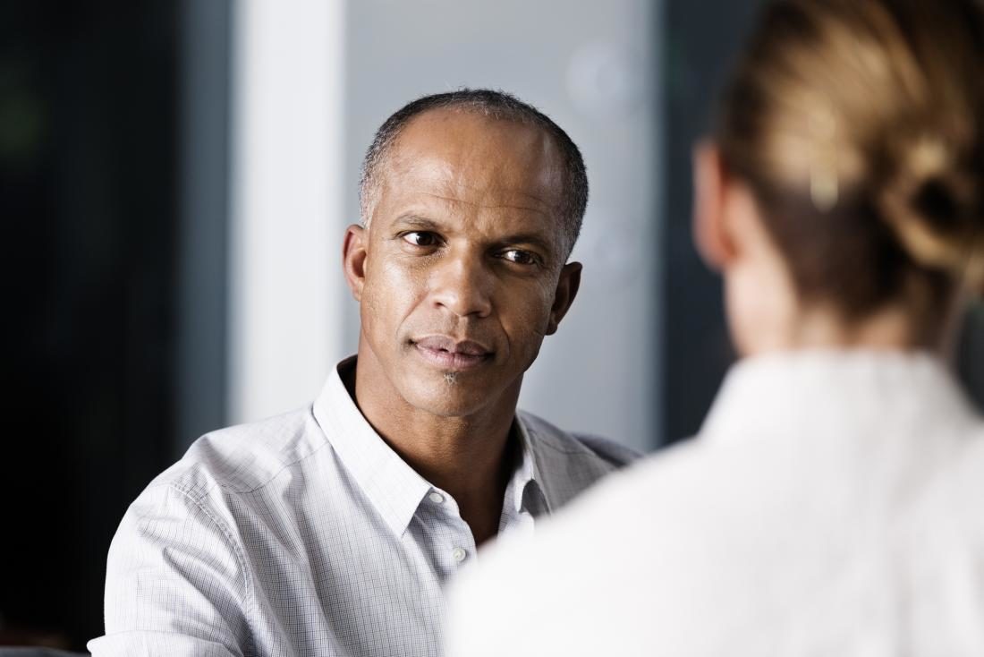 man visiting doctor