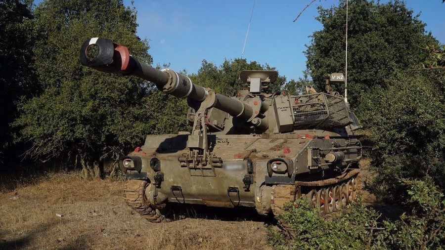 An IDF M109 howitzer, deployed to the Golan Heights