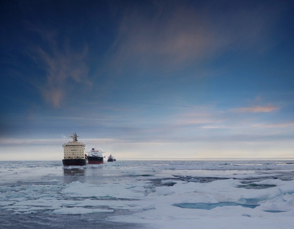 Icebreaker assistance in Gulf of Ob