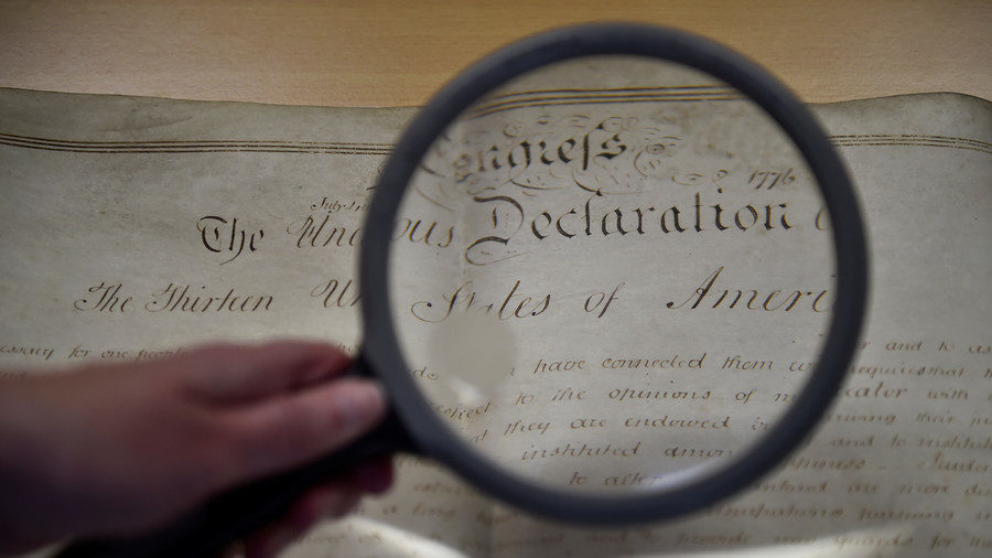 Click to enlarge US Declaration of Independence