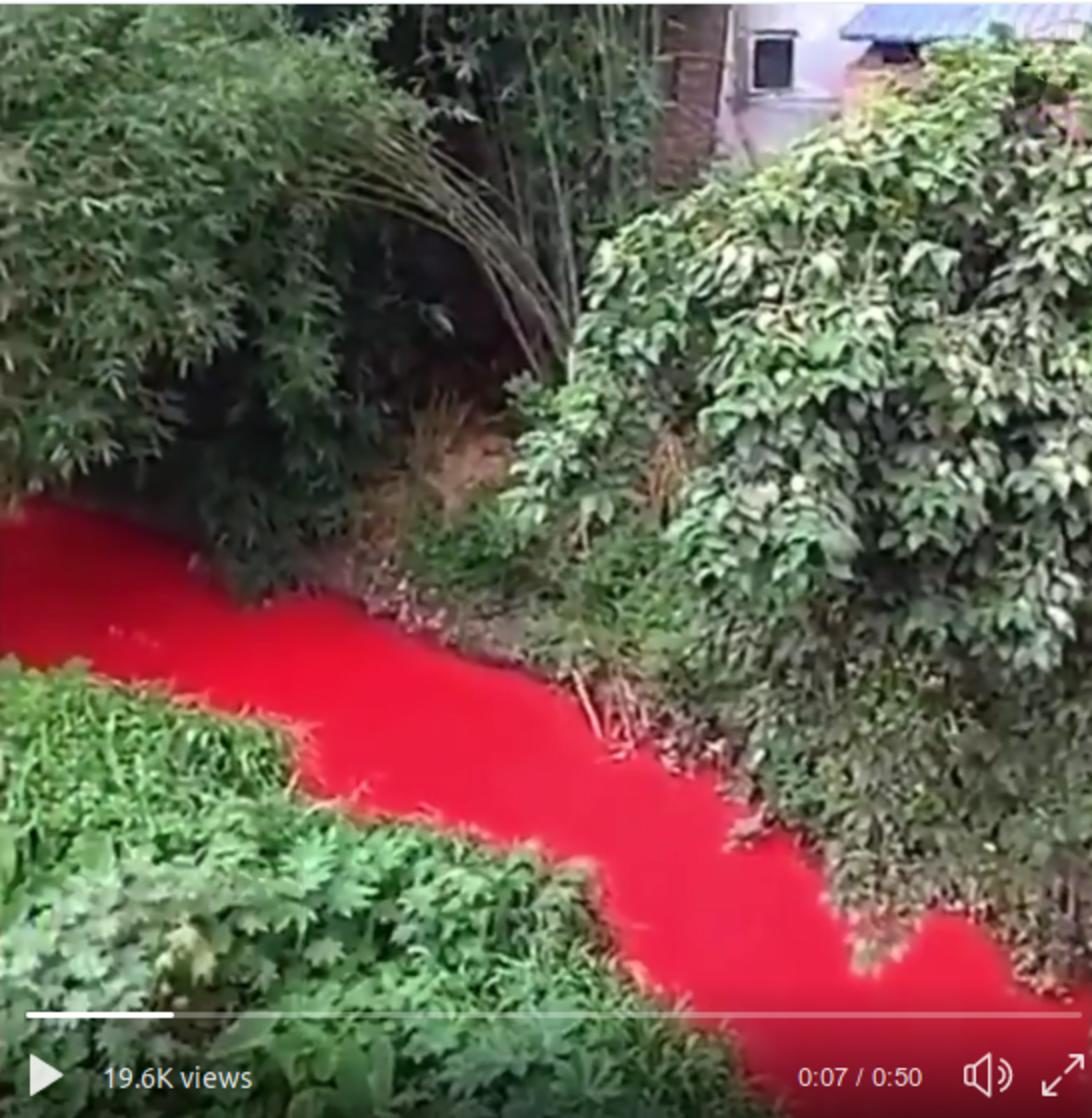 china river blood red July 2018