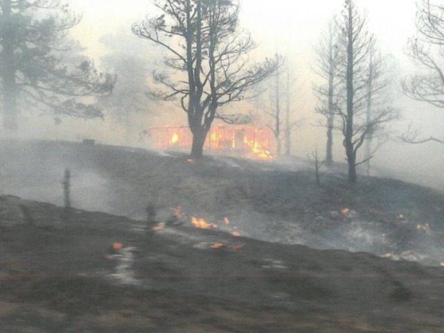 This photo, taken on June 27 around 8 p.m., show the beginning of the Spring Fire.