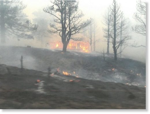 This photo, taken on June 27 around 8 p.m., show the beginning of the Spring Fire.