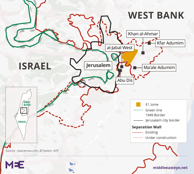 Map of Khan al-Ahmar