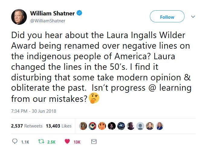 Shatner tweet