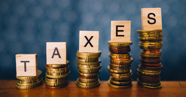 Taxes rising graphic