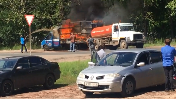 Vehicle on fire