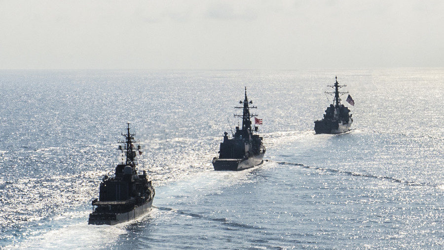 Click to enlarge Arleigh Burke-class guided-missile destroyer USS Mustin