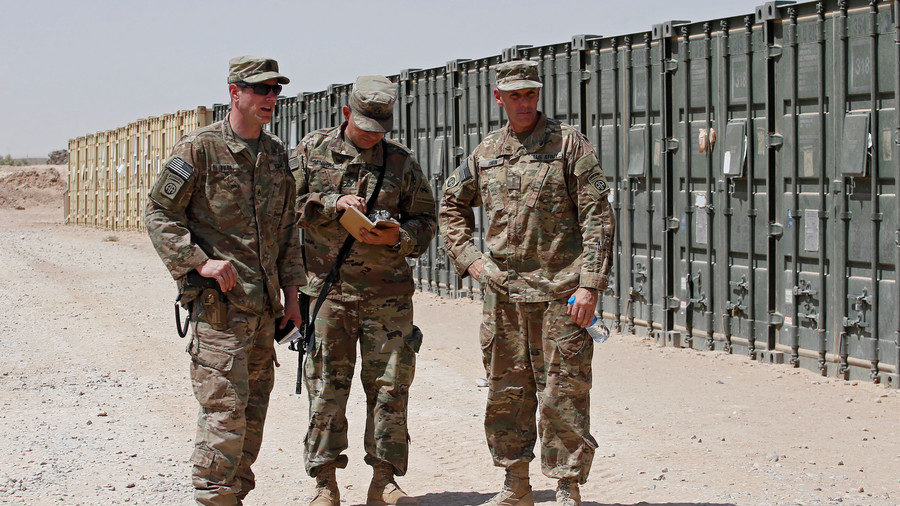 U.S. army officers west of Mosul, Iraq, August 10, 2017.