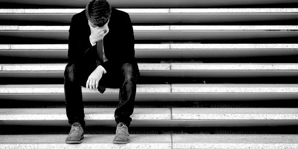 Man on stairs