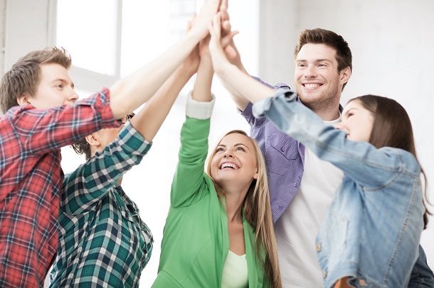 college students hi-5
