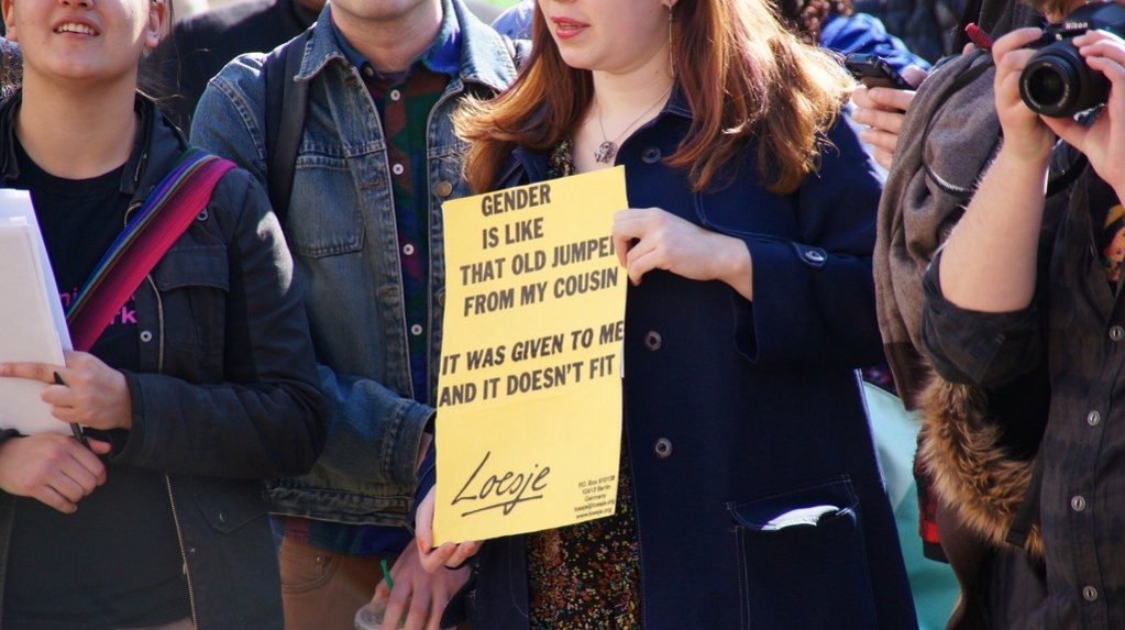 Activist at a 2013 Transgender rights rally in Washington DC.