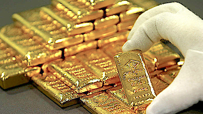 gold in hand