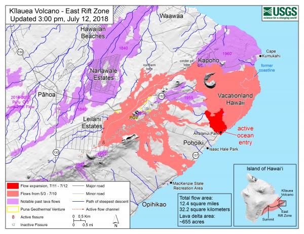 Click to enlarge map kilauea