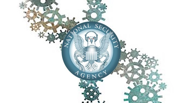 NSA logo & cogs
