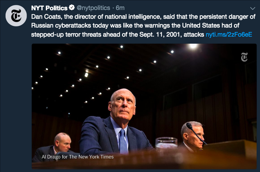Click to enlarge New York Times anti-Russia hysteria Russian cyberattacks