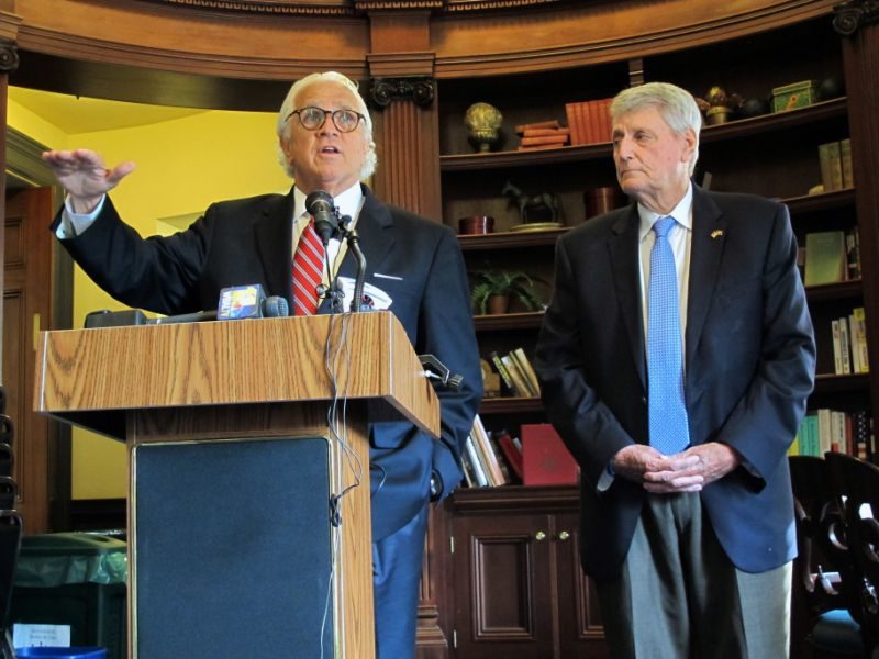 Click to enlarge Maryland Senate President Thomas V. Mike Miller House Speaker Michael Busch