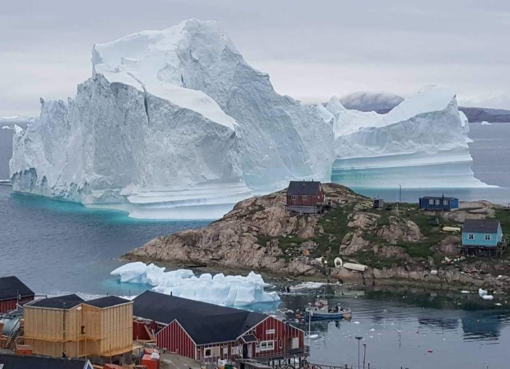 iceberg greenland village