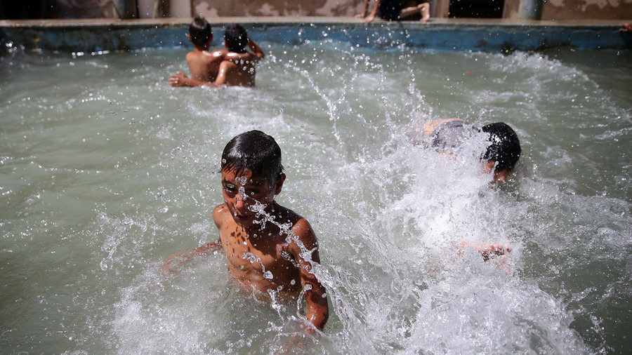 Kids in pool