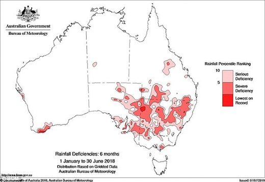 australia drought map