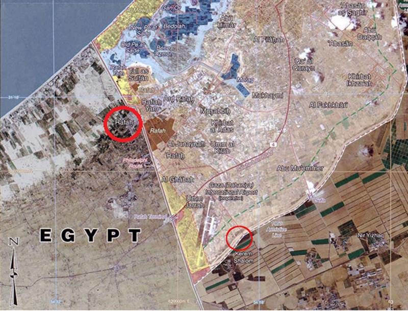 Click to enlarge karen shalom crossing gaza Israel