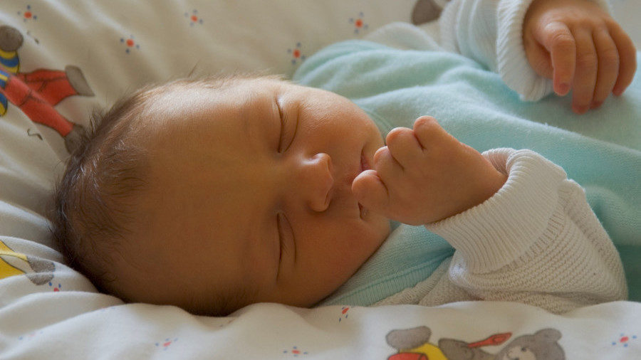 Click to enlarge sleeping baby