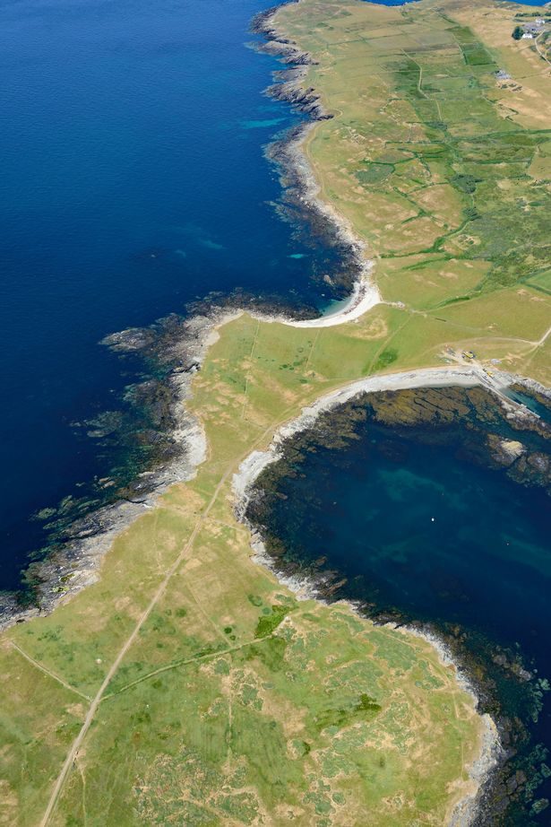 The parched landscape of Bardsey Island