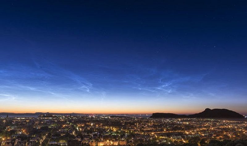 Noctilucent clouds over Scotland